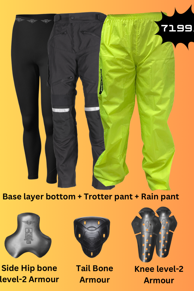 Lone Ranger Trotter Riding Trousers with Tail Bone Protector- Black
