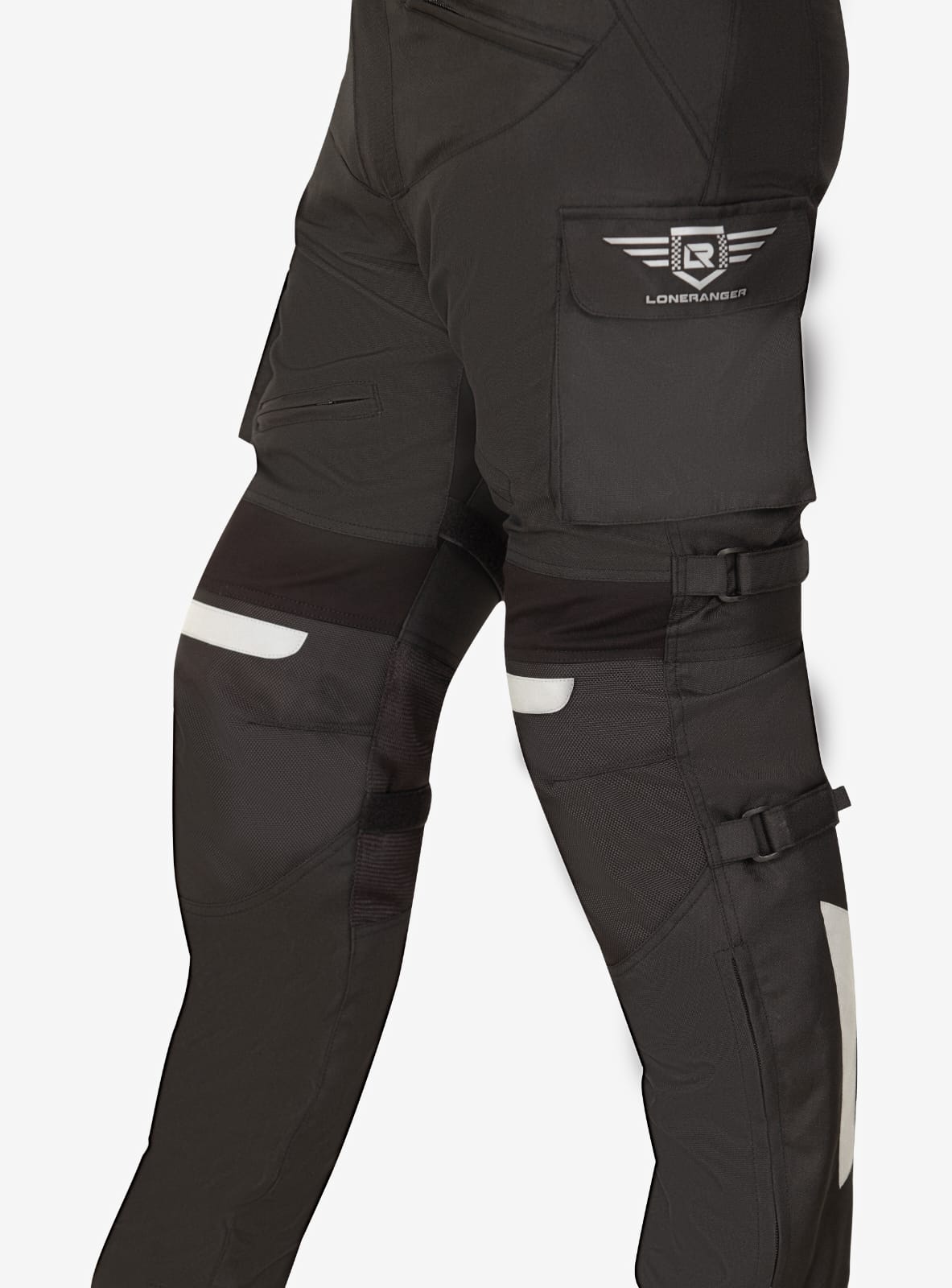 Lone Ranger Trotter Riding Trousers with Tail Bone Protector- Black Lone Ranger