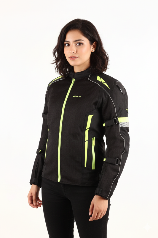 Women Addon Pro Jacket (Black/Neon green)