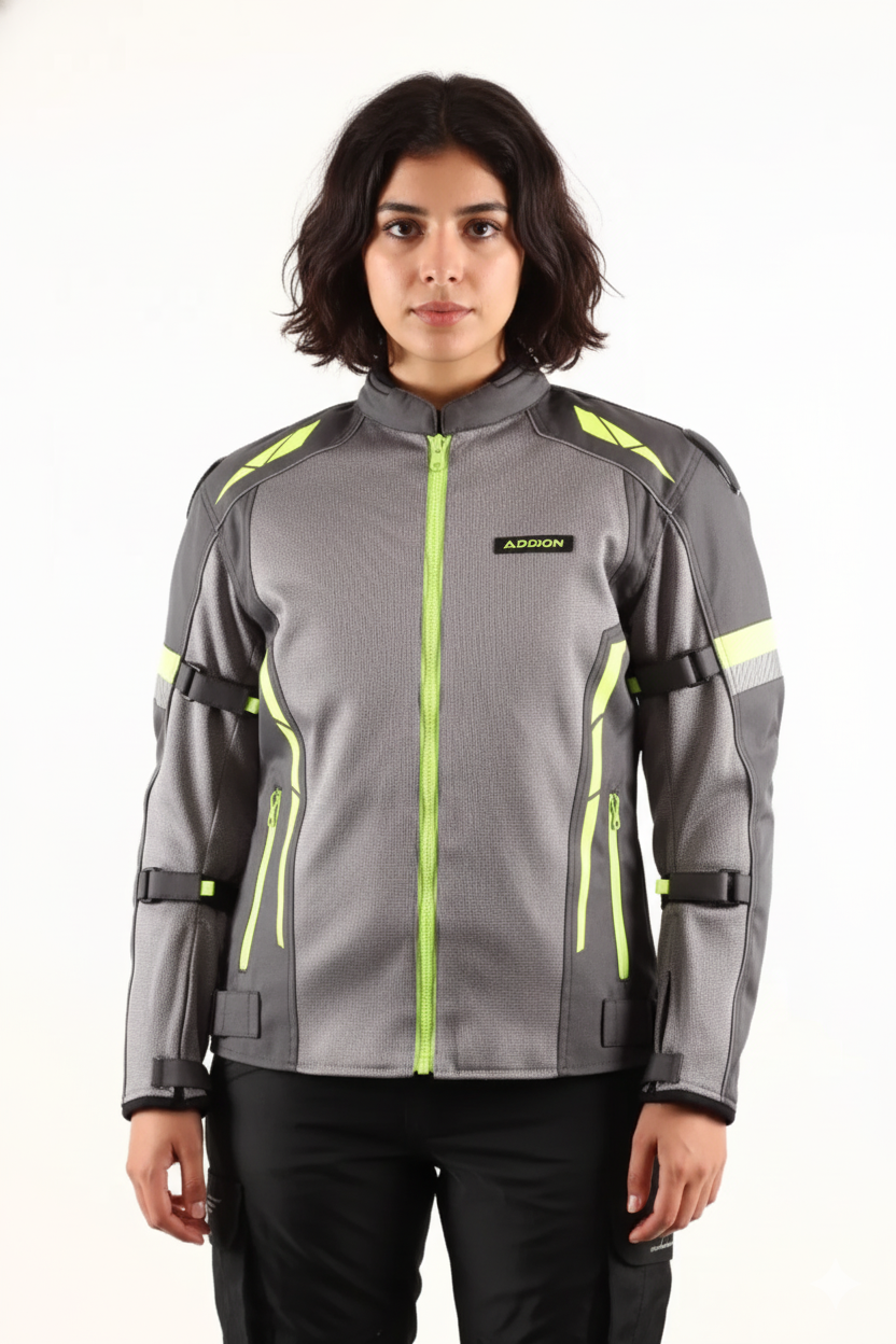 Women Addon Pro Jacket (Grey/Neon green)