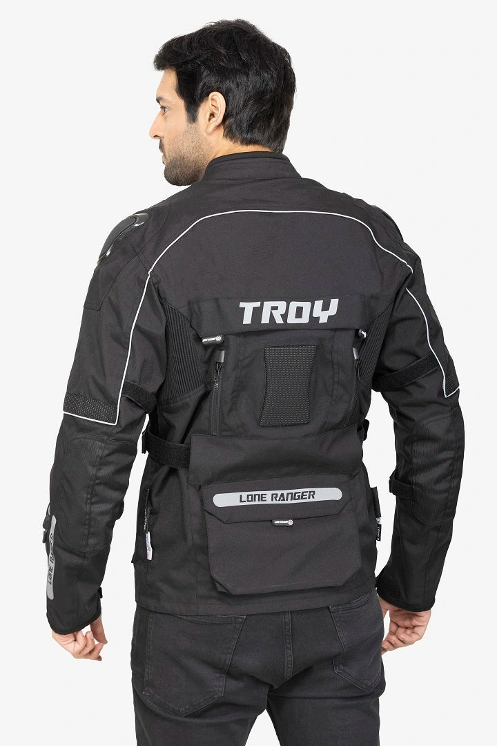 Lone Ranger Troy Touring Jacket - Black in outdoor setting