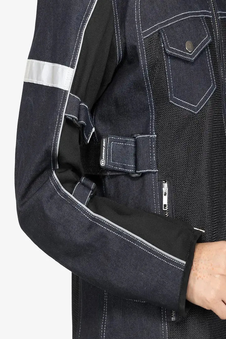 Lone Ranger TRIBE Denim Jacket, men's black denim motorcycle jacket, men's waterproof riding gear