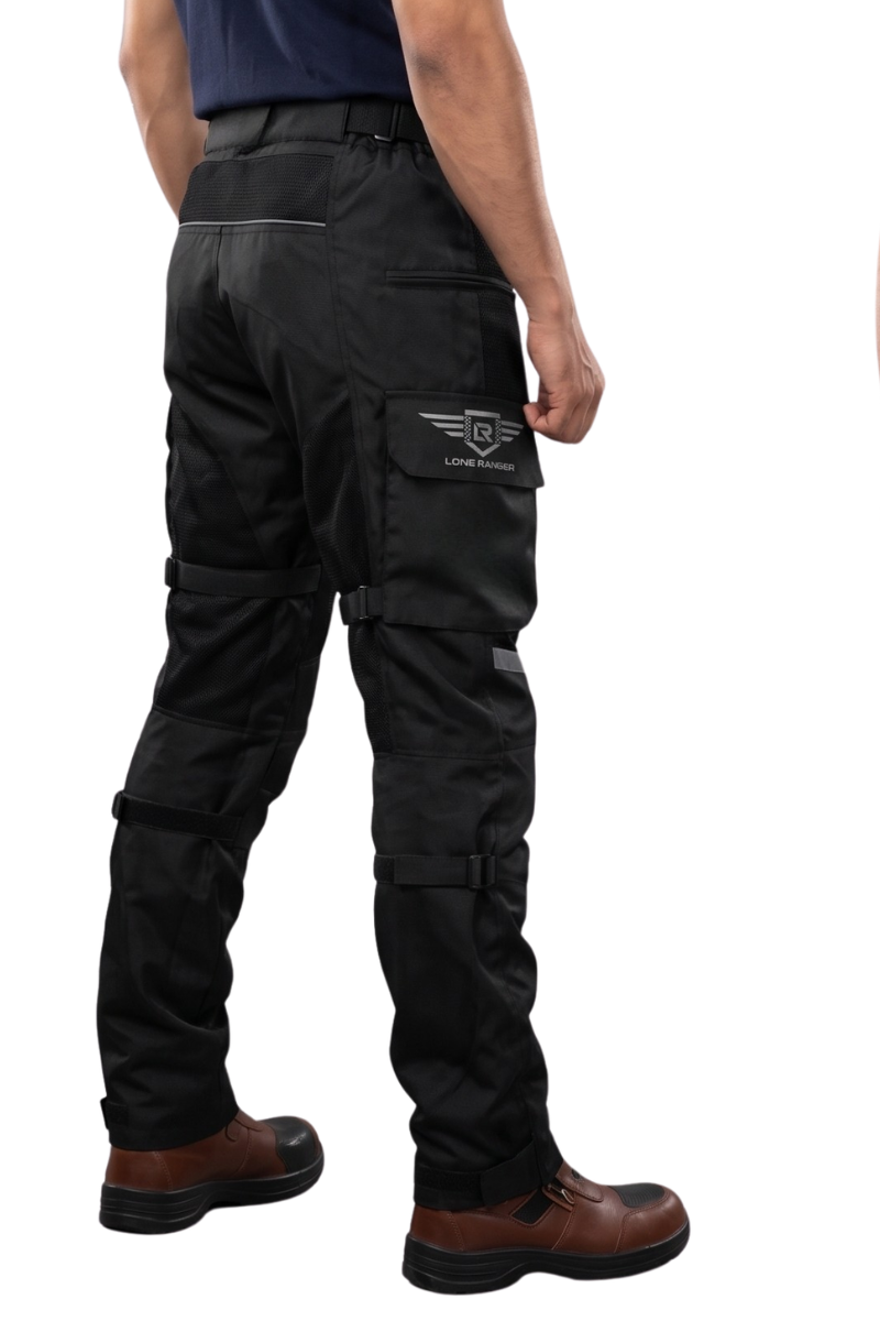 Lone Ranger Addon Riding Pants with Tail Bone Protector- Black