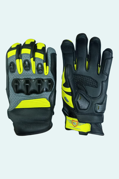 Lone Ranger Viking All Leather Gloves CE with Knox SPS 404 Sliders Lone Ranger