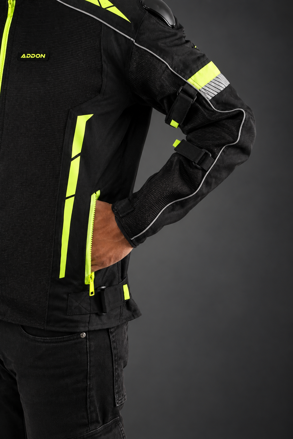 Women Addon Pro Jacket (Black/Neon green) Loneranger India
