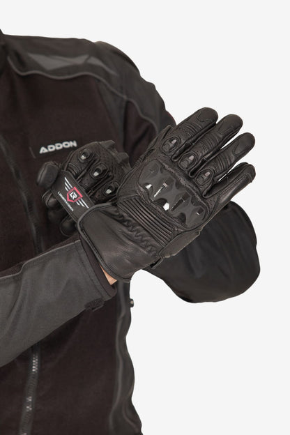 Lone Ranger Viking All Leather Gloves CE with Knox SPS 404 Sliders Lone Ranger