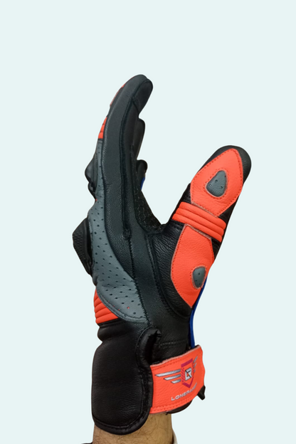 Lone Ranger Viking All Leather Gloves CE with Knox SPS 404 Sliders Lone Ranger