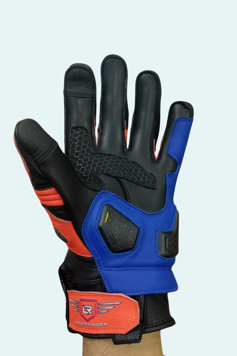 Lone Ranger Viking All Leather Gloves CE with Knox SPS 404 Sliders Lone Ranger