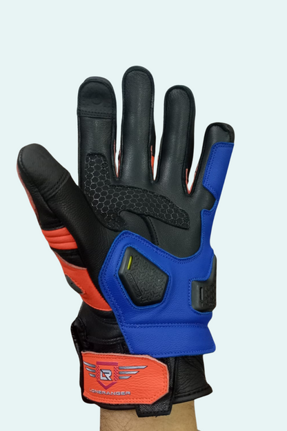 Lone Ranger Viking All Leather Gloves CE with Knox SPS 404 Sliders Lone Ranger