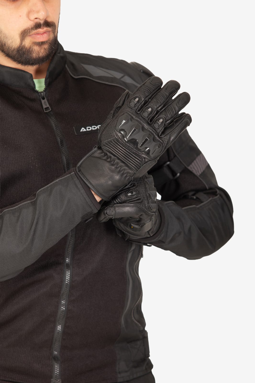 Lone Ranger Viking All Leather Gloves CE with Knox SPS 404 Sliders Lone Ranger