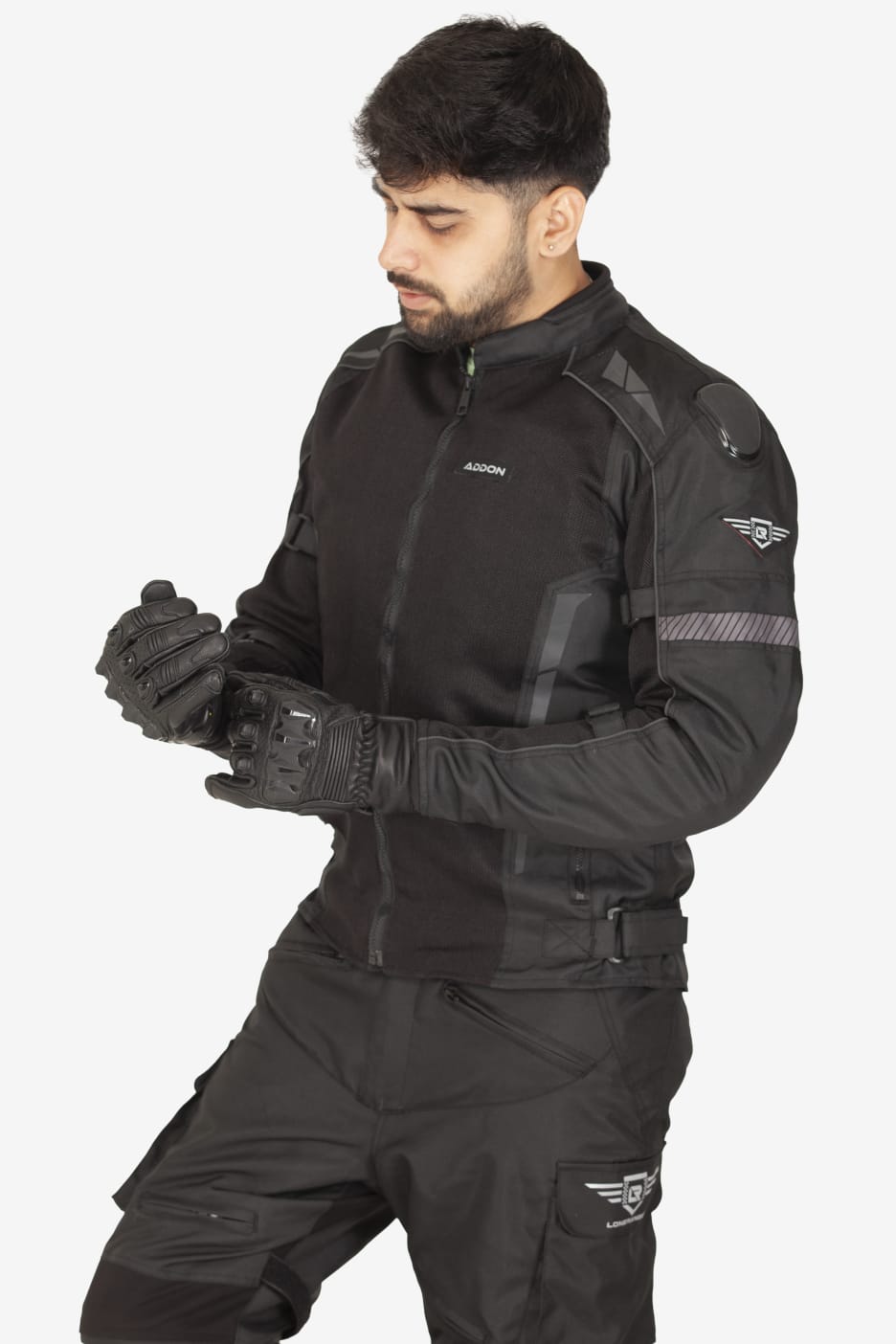 Lone Ranger Viking All Leather Gloves CE with Knox SPS 404 Sliders Lone Ranger