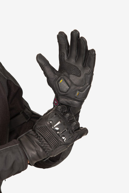 Lone Ranger Viking All Leather Gloves CE with Knox SPS 404 Sliders Lone Ranger