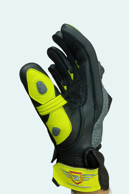 Lone Ranger Viking All Leather Gloves CE with Knox SPS 404 Sliders Lone Ranger