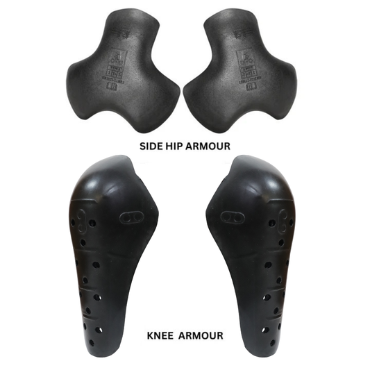 Riding Pant Protector Set (Knee & Side Hip Armour Black) LONE RANGER