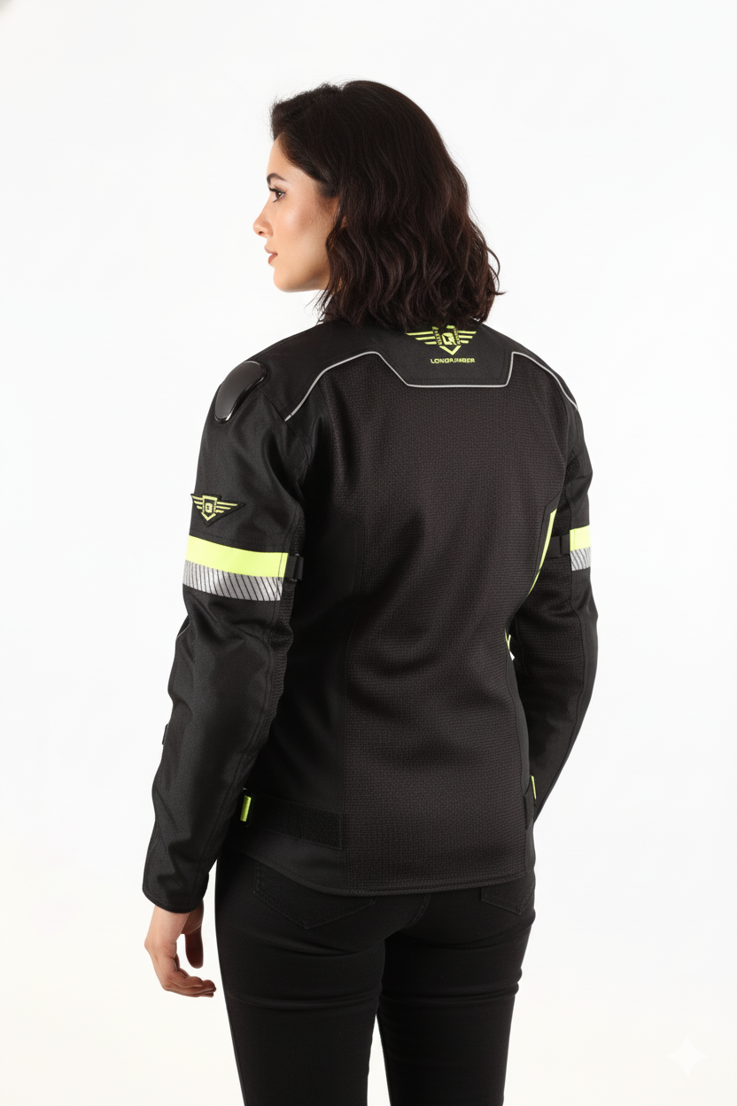 Women Addon Pro Jacket (Black/Neon green)