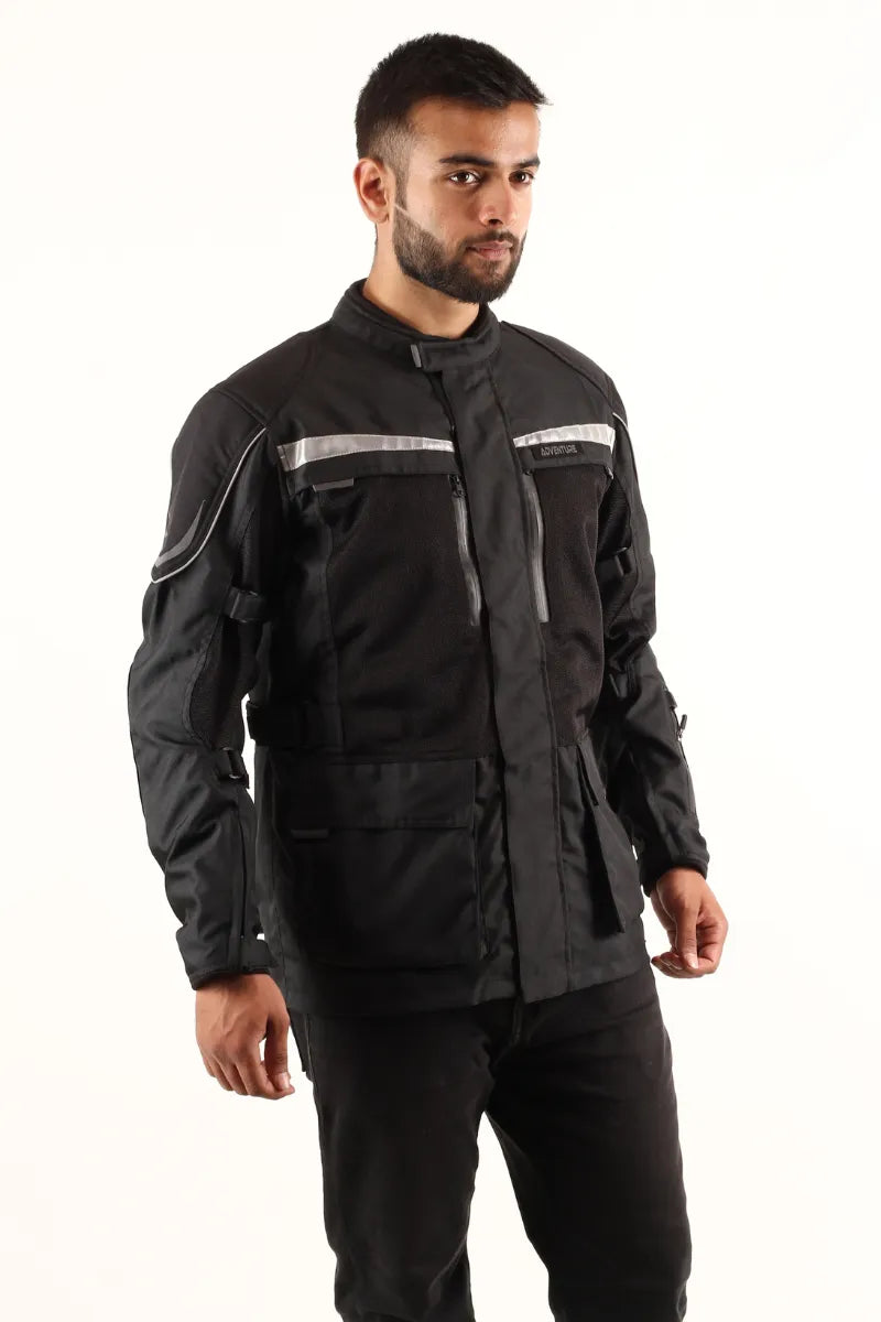 Lone Ranger Adventure Touring Jacket - Black, waterproof motorcycle riding jacket with optimal protection and comfort.