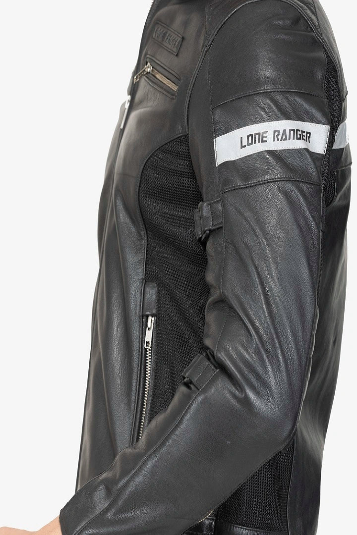 Lone Ranger + Lone Ranger OCCULT (Men) - Men's Protective Riding Gear, Men's Black Leather Jacket, Durable Men's Leather Outerwear