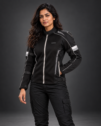 Women Addon Pro Jacket (Black/Grey) Loneranger India