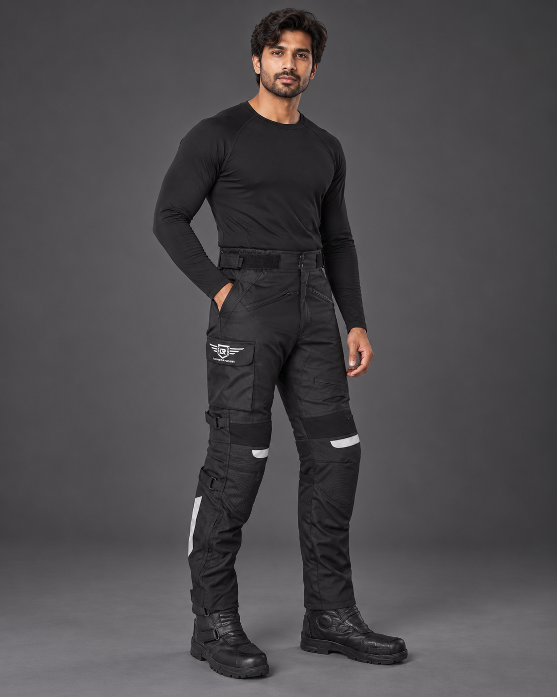 Lone Ranger Trotter Riding Pants with Tail Bone Protector- Black Lone Ranger