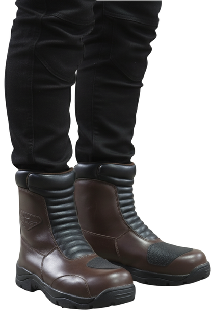 Wanderer Leather Long Touring Brown Boots LONE RANGER